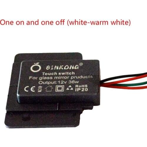 Two-color/Monochrome Buckle Type Smart Touching Sensor Switch for Mirror Lamp B2QB