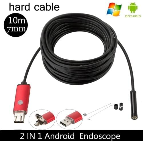 7mm Lens Endoscope Android Camera HD Snake Tube Inspection Camera Car Endoscope USB hard cable Camera IP67 Waterproof