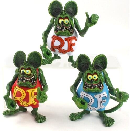 12cm Ratfink Joint Movable PVC Action Figure Rat Fink Mouse Collectible Model Toy Doll Brinquedos Christmas Birthday Gift