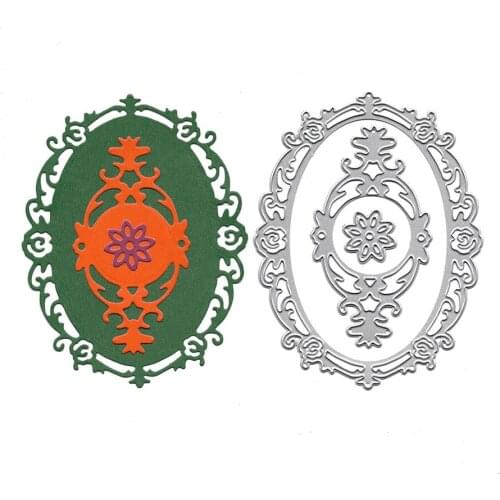 Geometry Ellipse Metal Cutting Dies Scrapbooking Embossing Folder for Card Making Craft Mold Photo Alum DIY Slimline Dies