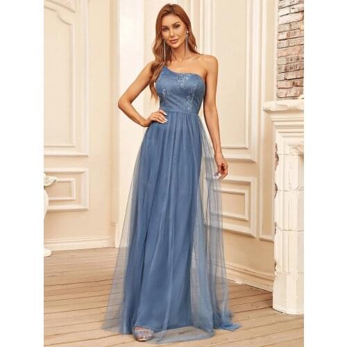 Женские вечерние платья на одно плечо Hi Shy Bridal China At AliExpress