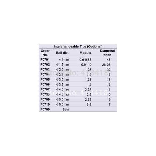 Quality goods Gear Micrometers measuring head-diameter 3.0mm