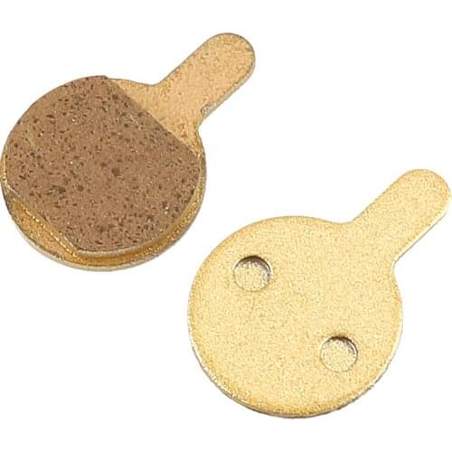 1 Pair Round Copper Long-handled Full-metallic Disc Brake Pads Kit for Bicycle Motorcycle Electric Scooter Parts Accessories