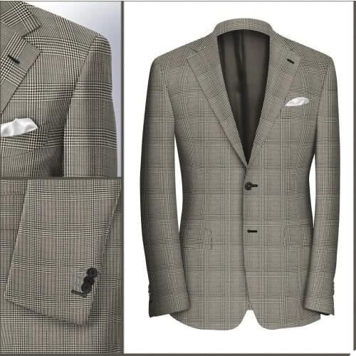 Handsome Smart Casual Tuxedos Plaid New Design Suits Wedding Party Prom Groom Jacket Blazer 1 Piece
