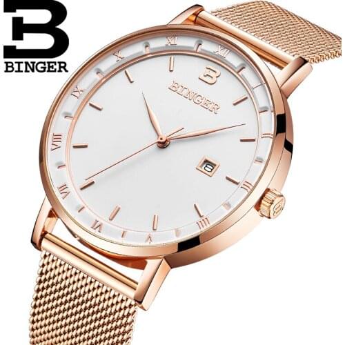 Men Watches Switzerland BINGER Luxury Brand Watch Men Quartz reloj hombre Japan Miyota Movement Waterproof Wristwatches B2001M-4