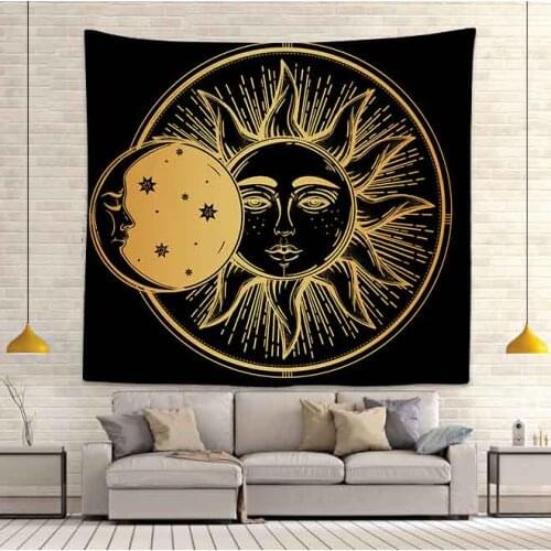Simsant Yinyang Wall Tapestry Sun Dreamcatcher Mandala Art Wall Hanging Tapestries for Living Room Bedroom Home Dorm Decor