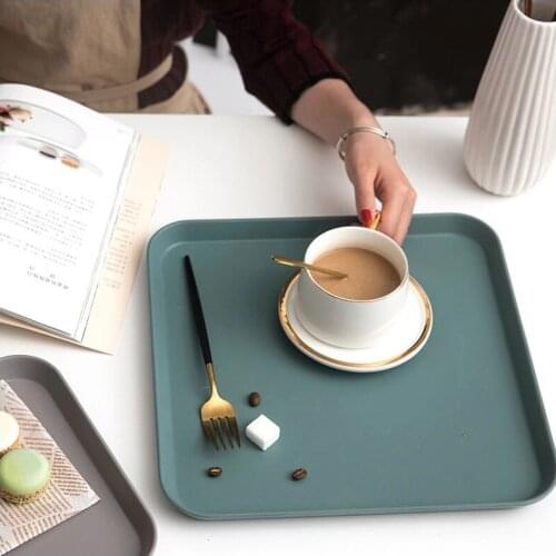 Nordic Multifunctional Creative Household Rectangular Plastic Tray Storage Tray Kitchenware Household Fruit Dessert Tray