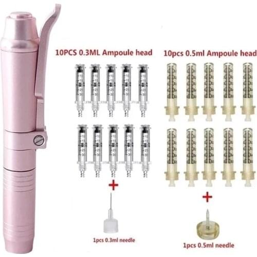 NEW 2 IN 1High Pressure Hyaluronic Acid Pen High density metal For Anti Wrinkle Lip injection hyaluron gun atomizer hyaluron pen