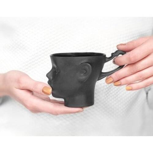 Nordic Style Personality Creative Face Mug Couple Ceramic Coffee Cup Milk Tea Cup Doll Doll Head Coffee Cup Mugs