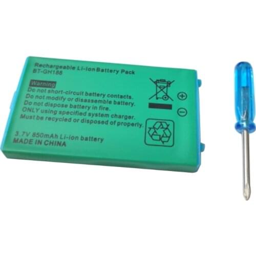 3.7V, 850mAh Rechargeable Li-on Battery Compatible with GBA SP, Replacement Lithium-ion Battery with Repair Tool Kit QXNF