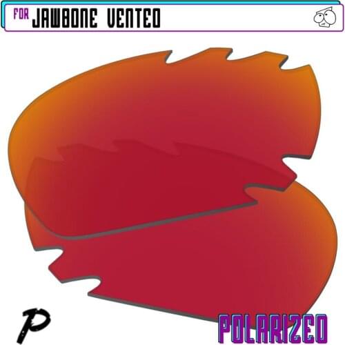 EZReplace Polarized Replacement Lenses for - Oakley Jawbone Vented Sunglasses - Red P