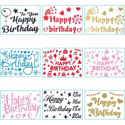18inch PVC Transparent Helium Bubble Balloon Red Pink Blue Golden Happy Birthday Sticker Birthday Party Wedding Decoration