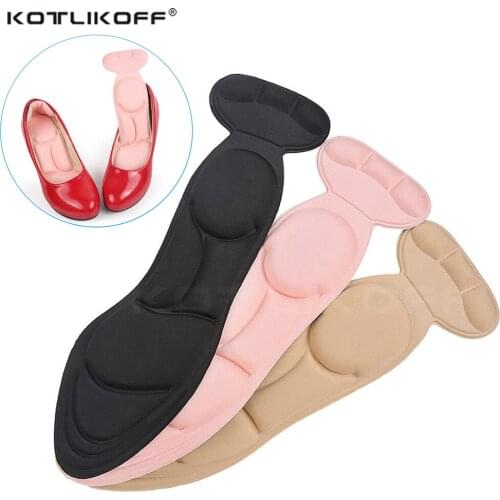 1 Pair Self-adhesive Insole Pad Inserts 2 in 1 Heel Post Back Anti-wear Breathable Anti-slip for High Heel Shoe