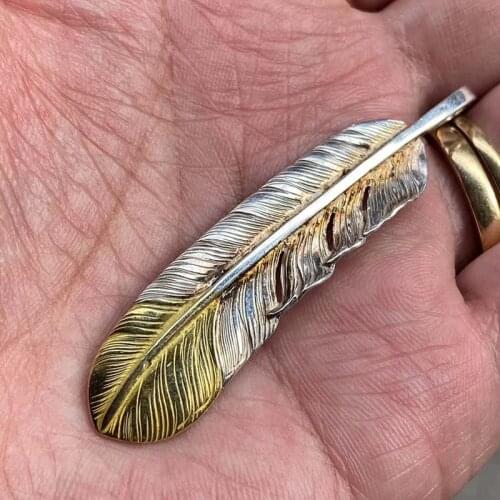 DIY leather carving leather art accessories feather element pendant components-purely handmade, not factory mass production