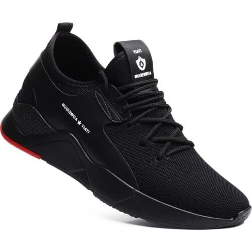 Mesh Mens Shoes Breathable Mens Sneakers Fashion Lace Lightweight Black Walking Large Size Men Tenis Shoes Zapatillas Hombre