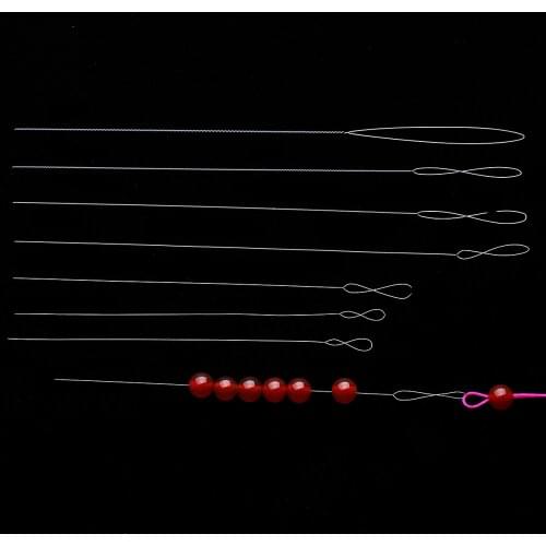 1Pc Jewelry Big Eye Beading Pins 8-14cm Long 0.15mm 0.2-0.7mm Easy Thread String Cord Needles For Jewelry Findings Making DIY