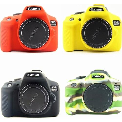 Silicone Armor Skin Case Body Cover Protector for Canon EOS 1500D 2000D Rebel T7 Kiss X90 Digital Camera