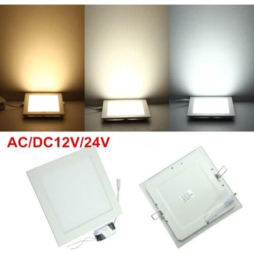 3W/6W/9W/12W/15W/25W LED downlight Square LED panel Ceiling Recessed Light bulb lamp AC/DC12V- 24V with drive