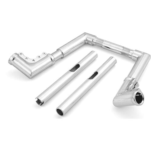 Triple Chrome 8" Rise Ape 1" Narrow Bar Steel Pipe Handlebar For Harley Softail 2018-UP Deluxe FLDE / Slim FLSL Low Rider FXLR