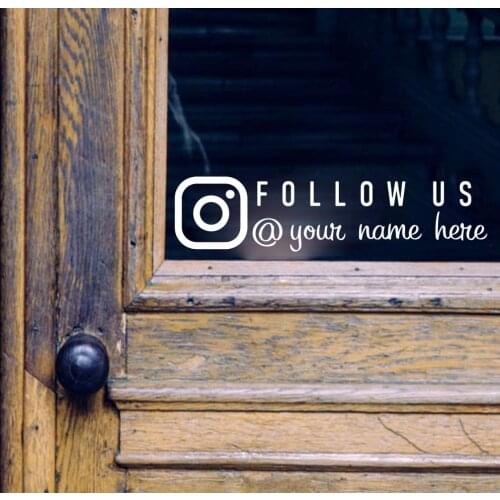 Social Media IG Window Decal Sticker Follow Us Vinyl Decal Car Window Sticker, Business Promotion, Restaurant Small Business, I