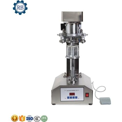 High Speed Soda Soft Drink Beverage Aluminum Seamer Tin Can Sealing Machine Cans Sealer Machine With Stainless Steel Cover