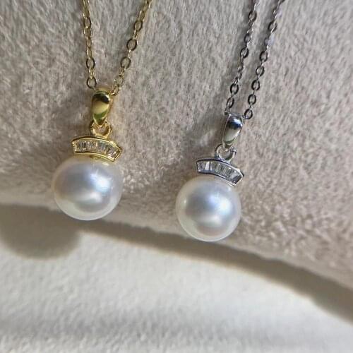 Anniversary Jewerly 925 Sterling Silver Pendant Base Settings Mountings Findings Parts for Pearl Crystal Jade Agate 5pcs/lot