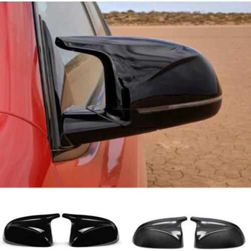Carbon Fiber Car Rearview Mirror Caps for BMW X3 X4 X5 G01 G08 G02 G05 2019 2020 Non X3M X4M Side Mirror Covers Caps Gloss Black