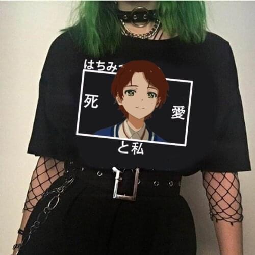 Wonder Egg Priority Momoe Sawaki Anime T-shirt Fashion Casual Short Sleeve O-neck Print Woman Cloth