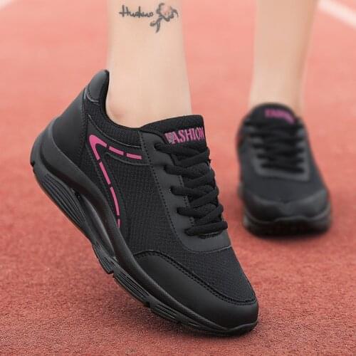 Women Casual Fitness Shoes 2021 Soft Bottom Walking Shoes Woman Mesh Air Cushion Shoes Summer Chunky Sneakers For Woman Wedges