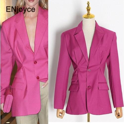 Women Autumn Fashion Rhodo Blazer Slim Fit Suit Jacket Female 2020 Vintage Elegant Office Formal Wear Outerwear Tide