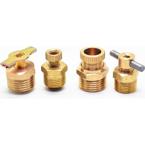 1Pcs Air Compressor G 1/4" 3/8" 1/2" Pure copper Sewage valve Gas Tank Small Pump Drain valve Air Compressor Water Drain screw