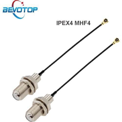 10PCS/LOT F Female to u.FL/IPX/IPEX4 MHF4 Female Jack Pigtail RF1.13 RF Coaxial Cable 3G Antenna Extension Cord Wire 15CM 30CM