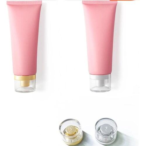 100ml frosted pink soft tube for cleaning serum/hand cream/gel cleanser/ butter tube/cleanser milk skin care cosmetic packing