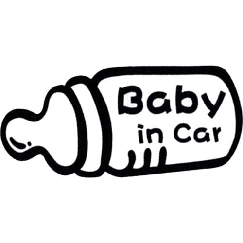 19.2*9CM Baby In Car Creative Bottle Modeling Car Stickers Warning Signs Car Styling Accessories