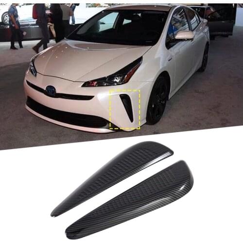 For TOYOTA Prius 2019 2PCS ABS Chrome Car Front Headlight Fog Lamp Cover Trim Car Styling Accessories