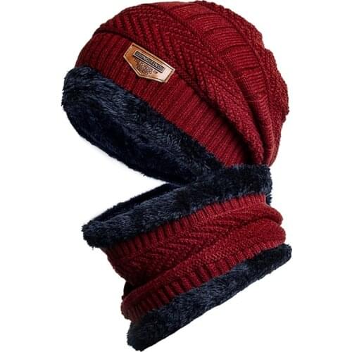 2pcs Hat Scarf Combination Womens Cap Winter Hats Mens Baseball Cap Velvet Padded Bib Windproof And Warm Outdoor bucket hat