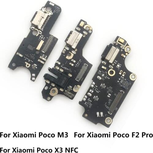 5PCS New USB Charging Dock Port Connector Board Flex Cable With Mic Microphone For Xiaomi Poco M3 Replacement Parts