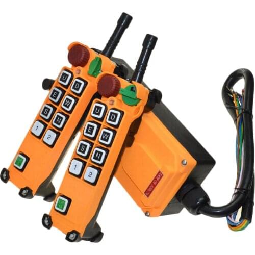 8 channels 1 Speed 2 transmitters Hoist Crane Truck Radio Remote Control System with E-Stop