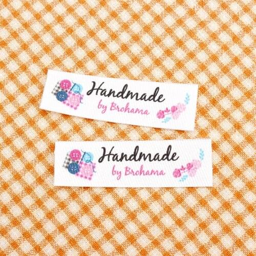 84 Custom Iron Labels, Clothing Labels Made, Logo or Text, Custom Design, Cloth art，Iron on Cotton Fabric (TB0076)