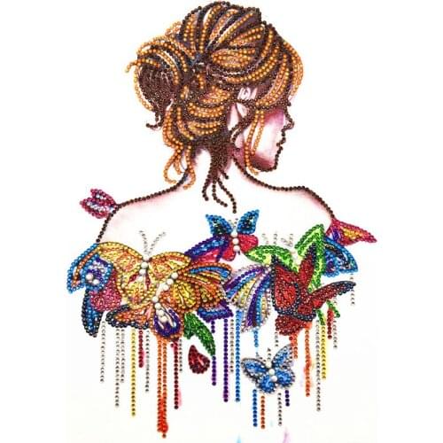 Butterfly Beauty 5D Special Shaped Diamond Painting Embroidery Needlework Rhinestone Crystal Cross Craft Stitch Kit DIY
