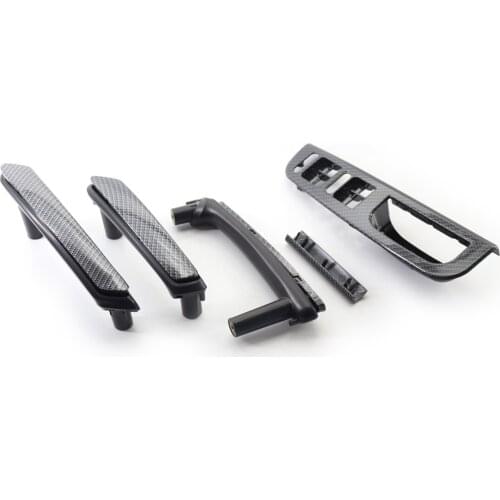 Door Pull Grab Handle Switch Bezel Set Carbon Fiber Style for VW Passat B5.5 98-05 3B0867171
