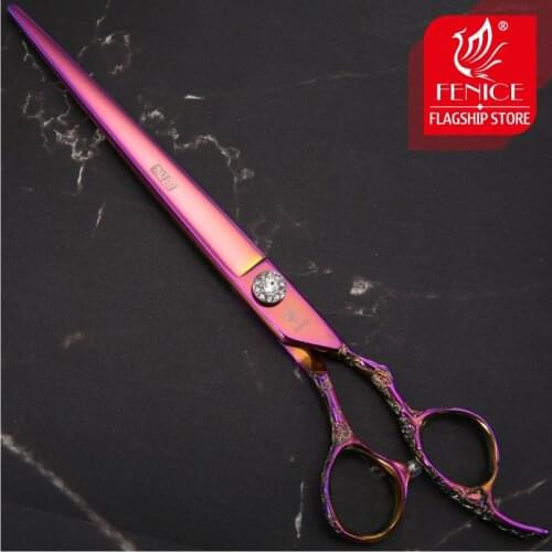 Fenice 7.0/7.5 inch Purple Dog Grooming Scissors Purple Cutting Shears JP440C Dog/Cat Hair Cutting Shear