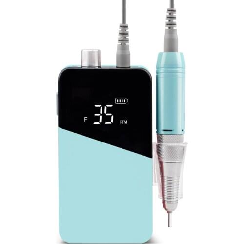 Convenient 25W 35000rpm LCD Nail Drill Machine Drill Bit Set for Manicure Pedicure Salon Beauty Rechargeable Electric Nail Drill