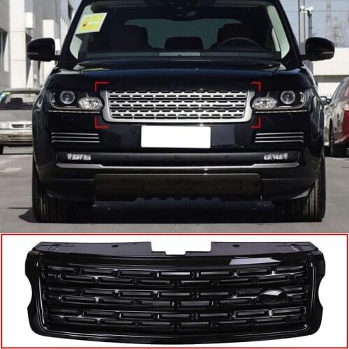 Gloss Black Main Body Front Grille Trim Replace For Range Rover Vogue 2013-2017
