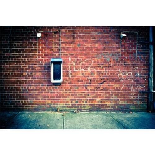 VinylBDS Wedding Brick Photographic Background Vintage Brick Wall Graffiti Space Excluding Bracketbackdrops Children Boy 5x7ft