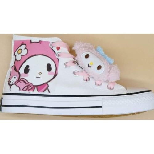 New Sweet Cute Cartoon Print Canvas Shoes Female Students Casual Flats Shoes Harajuku Style JK Womens Shoes Fashion Sneakers
