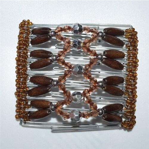 BROWN CLASSICAL metal comb girls women lady wedding pary best gift magic comb 10 pcs /lot