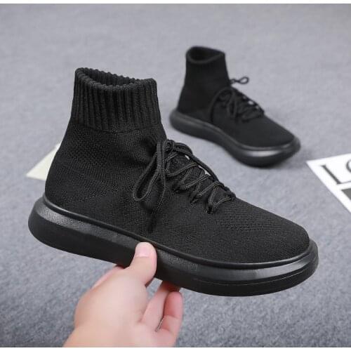 Fashion Orange Men High Top Socks Shoes Lightweight Platform Designer Men Casual Sneakers Men Socks Sneakers chaussures casual