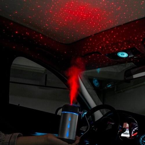 Creative Novelty Projection Lamp Air Humidifier USB Portable Car Mist Maker Fogger Purifier with Star Sky LED Projector Light