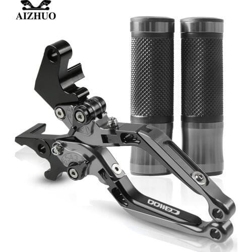 Motorcycle Extendable Brake Clutch Lever+22MM Handle Grips Handlebar For HONDA CB 1100 CB1100 GIO special 2013 2015 2014 2016